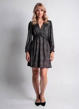 Rochie scurtă mâneci lungi mâneci lungi argintiu MAELLE femeie