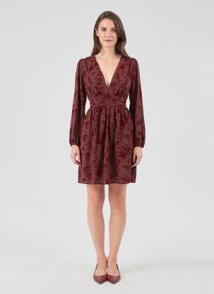 Rochie scurtă mâneci lungi mâneci lungi roșu MAELLE femeie