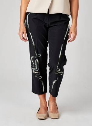 Pantalon 7/8 talie cu cleme mărime normală negru ENJOY femeie