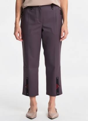 Pantalon 7/8 țesătură poplin mărime normală roșu JAC JAC femeie