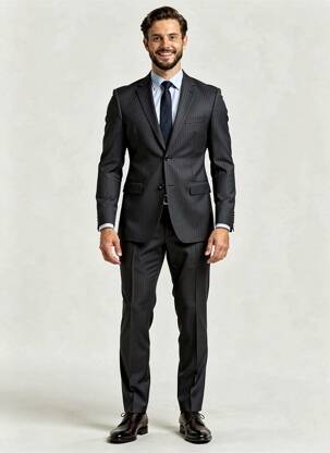 Costume de oraș croială costum negru PRE END bărbat
