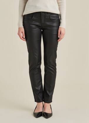 Pantalon slim țesătură acoperită mărime normală negru RED BUTTON femeie