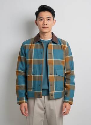 Jachete casual buzunare albastru IRON AND RESIN bărbat