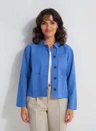 Jachete casual croială dreaptă albastru C'EST BEAU LA VIE femeie