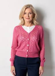 Vestă cu mâneci lungi elasticitate roz JULIE GUERLANDE femeie