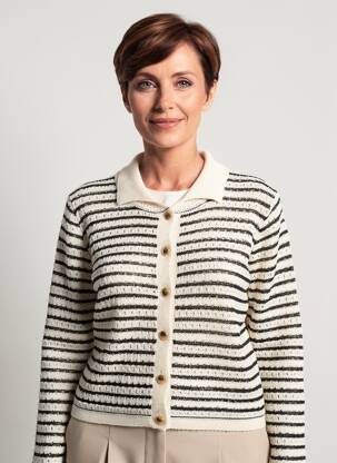 Vestă cu mâneci lungi elasticitate negru JULIE GUERLANDE femeie