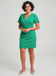 Rochie scurtă mâneci scurte mâneci scurte verde JULIE GUERLANDE femeie