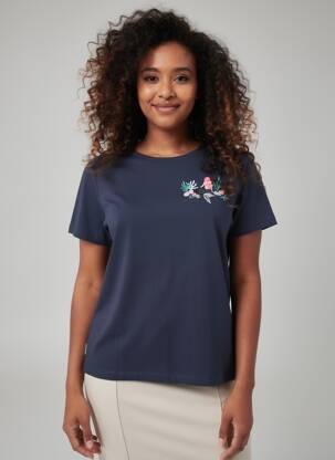 Tricou elasticitate mâneci scurte albastru RAGWEAR femeie