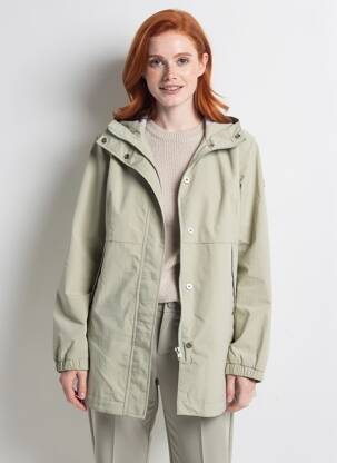 Impermeabil mâneci lungi cu glugă verde RAGWEAR femeie