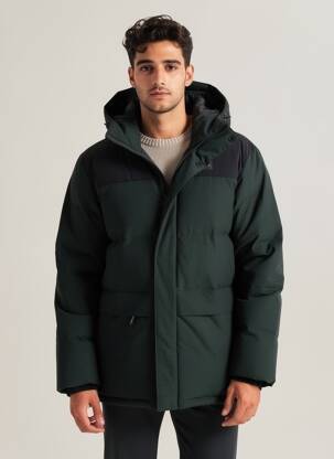 Geacă matlasată buzunare cu glugă verde RAGWEAR bărbat