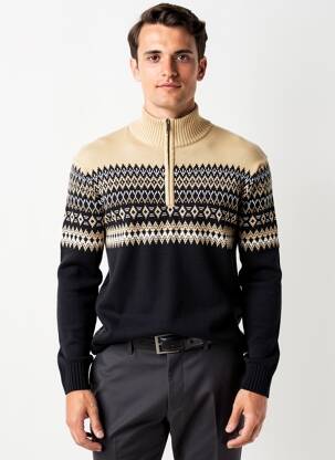 Pulover țesătură jacquard mâneci lungi negru RAGWEAR bărbat