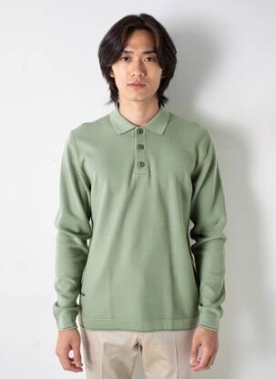 Pulover guler polo mâneci lungi verde RAGWEAR bărbat