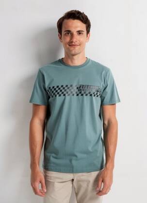 Tricou croială cambrată mâneci scurte verde RAGWEAR bărbat