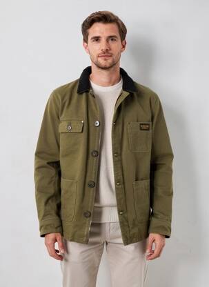 Parka mâneci lungi fără glugă verde DAYTONA bărbat