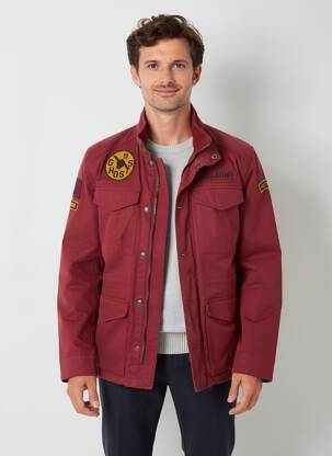 Parka mâneci lungi fără glugă roșu DAYTONA bărbat