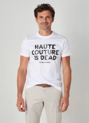 Tricou croială cambrată mâneci scurte alb THE NEW DESIGNERS ! bărbat