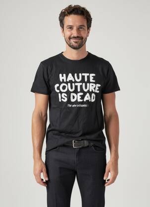 Tricou croială cambrată mâneci scurte negru THE NEW DESIGNERS ! bărbat