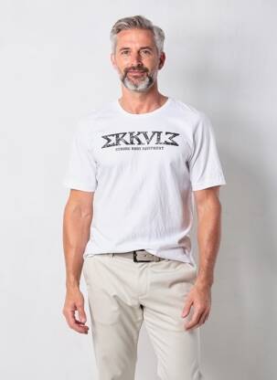Tricou elasticitate mâneci scurte alb ERKULE bărbat
