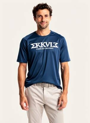 Tricou elasticitate mâneci scurte albastru ERKULE bărbat
