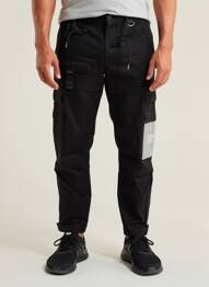 Pantalon cargo țesătură poplin mărime normală negru PROJECT X PARIS bărbat