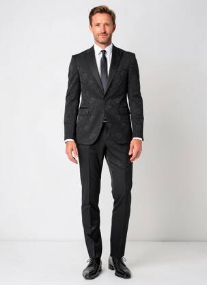 Costume de ceremonie croială cambrată negru SEVENSON bărbat