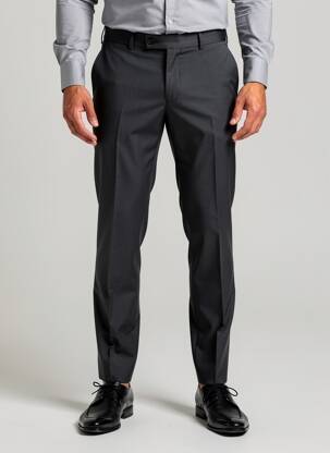 Pantalon slim talie cu cleme mărime normală negru BARBERINI bărbat