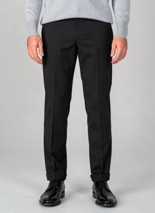Pantalon slim talie cu cleme talie înaltă negru DO REGO & NOVOA bărbat