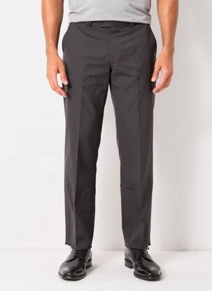 Pantalon drept talie cu cleme mărime normală negru BRUNO SAINT HILAIRE bărbat