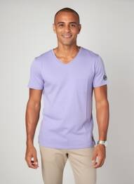 Tricou croială cambrată mâneci scurte violet EUROPANN bărbat