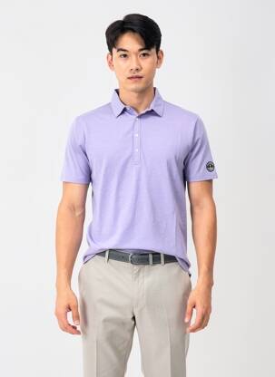 Polo elasticitate mâneci scurte violet EUROPANN bărbat