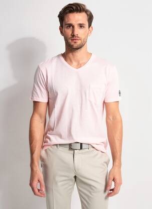 Tricou croială cambrată mâneci scurte roz EUROPANN bărbat