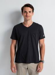 Tricou croială cambrată mâneci scurte negru EUROPANN bărbat