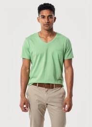 Tricou croială cambrată mâneci scurte verde EUROPANN bărbat