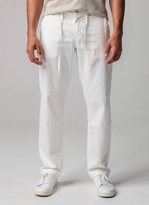 Pantalon chino buzunare mărime normală alb EUROPANN bărbat