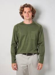 Tricou guler tunisian mâneci lungi verde IRON AND RESIN bărbat