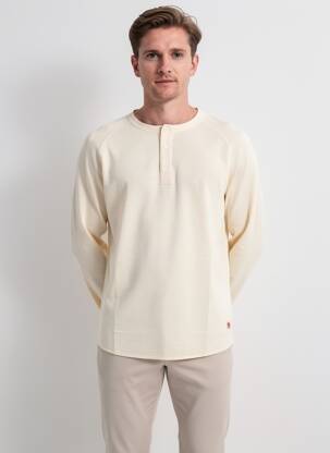 Tricou guler tunisian mâneci lungi bej IRON AND RESIN bărbat