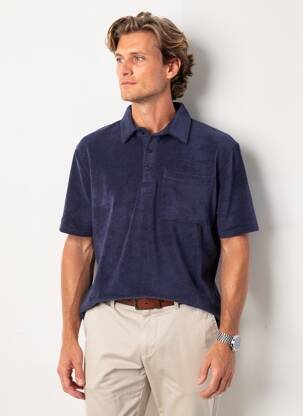 Polo țesătură jersey mâneci scurte albastru IRON AND RESIN bărbat