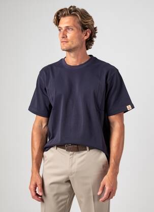 Tricou croială cambrată mâneci scurte albastru IRON AND RESIN bărbat