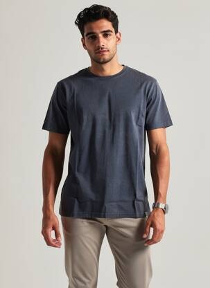 Tricou croială cambrată mâneci scurte albastru IRON AND RESIN bărbat