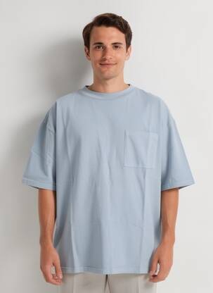 Tricou elasticitate mâneci scurte albastru deschis IRON AND RESIN bărbat