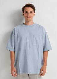 Tricou elasticitate mâneci scurte albastru deschis IRON AND RESIN bărbat