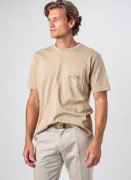 Tricou croială cambrată mâneci scurte maro IRON AND RESIN bărbat
