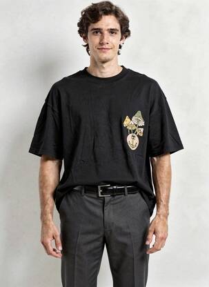 Tricou elasticitate mâneci scurte negru IRON AND RESIN bărbat