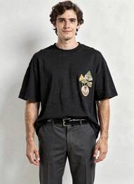 Tricou elasticitate mâneci scurte negru IRON AND RESIN bărbat