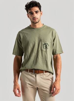 Tricou elasticitate mâneci scurte verde IRON AND RESIN bărbat