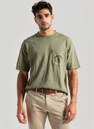Tricou elasticitate mâneci scurte verde IRON AND RESIN bărbat