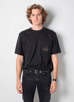 Tricou bio mâneci scurte negru IRON AND RESIN bărbat