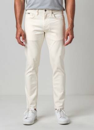 Pantalon slim închidere cu fermoar sub clapetă cu nasturi mărime normală bej PEPE JEANS bărbat