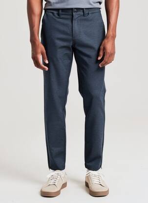 Pantalon chino țesătură melanj mărime normală albastru IKKS bărbat