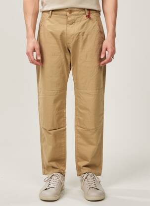 Pantalon drept țesătură poplin mărime normală bej IRON AND RESIN bărbat